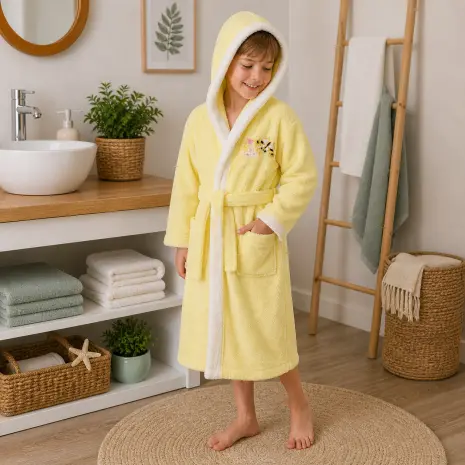 Halat pentru copii Sunny - Galben - 7/8 ani - Halat pentru copii Sunny - Galben - 7/8 ani