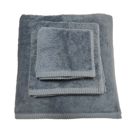 Prosop de baie uni 'LOTUS' – set de 3 bucăți – culoare denim