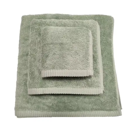 Prosop de baie uni 'LOTUS' – set de 3 bucăți – culoare verde