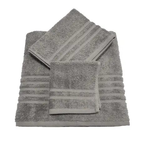 Prosop de baie uni 'VIVA', set de 3 bucăți - gri - Prosop de baie uni 'VIVA', set de 3 bucăți - gri