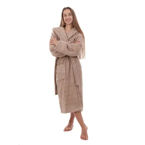Halat JACQUARD – MS – Bej – damă - Halat JACQUARD – MS – Bej – damă