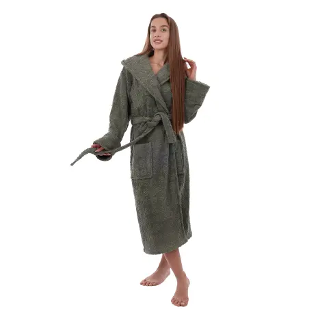 Halat JACQUARD – MS – Verde – damă - Halat JACQUARD – MS – Verde – damă