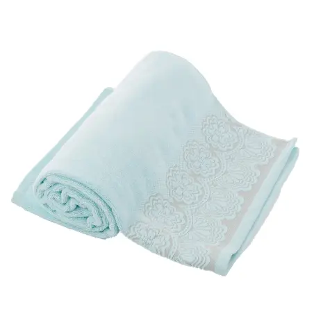 Prosop din microbumbac cu dantelă – Menta