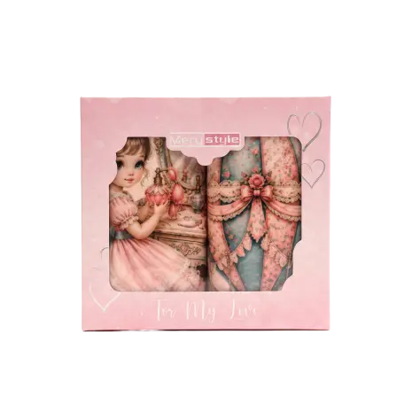Colecția de prosoape din bumbac „Poveste romantică” – 30x50 cm, în cutie – 5636 - Colecția de prosoape din bumbac „Poveste romantică” – 30x50 cm, în cutie – 5636
