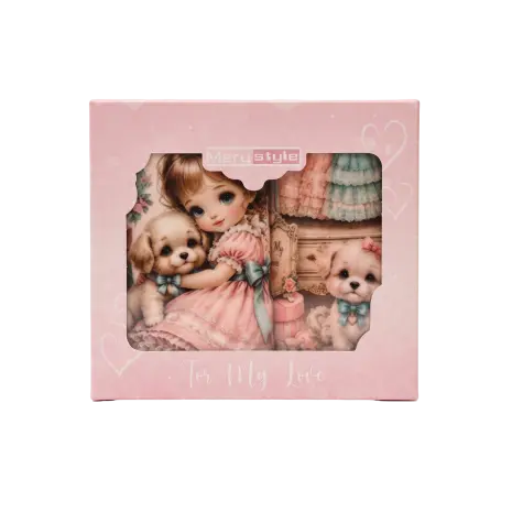 Colecția de prosoape din bumbac „Poveste romantică” – 30x50 cm, în cutie – 5637 - Colecția de prosoape din bumbac „Poveste romantică” – 30x50 cm, în cutie – 5637