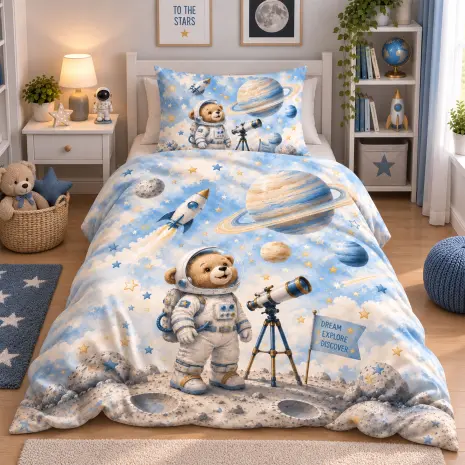 Set pentru copii cu pilotă și față de pernă – Cosmonaut