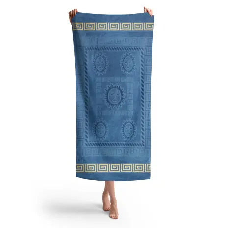 Prosop de plaja cu motiv – Denim - Prosop de plaja cu motiv – Denim
