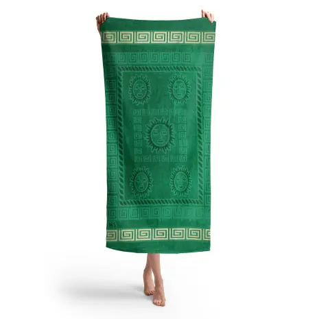 Prosop de plaja cu motiv – Verde - Prosop de plaja cu motiv – Verde