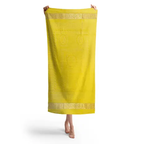 Prosop de plaja cu motiv – Galben - Prosop de plaja cu motiv – Galben