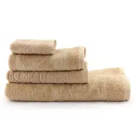 Set 4 prosoape cu motiv Flori – maro - 1052 | Set 4 prosoape cu motiv Flori – maro - 1052