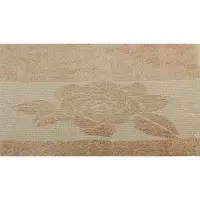 Set 4 prosoape cu motiv Flori – maro - 1053 | Set 4 prosoape cu motiv Flori – maro - 1053