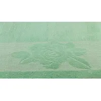 Set 4 prosoape cu motiv Flori - menta - 1049 | Set 4 prosoape cu motiv Flori - menta - 1049