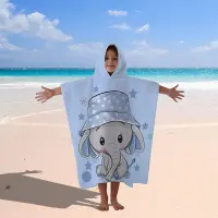 Poncho terry pentru copii – Elefant - Poncho terry pentru copii – Elefant