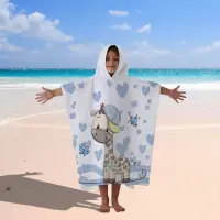 Poncho terry pentru copii – Girafă - Poncho terry pentru copii – Girafă