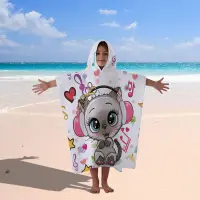 Poncho terry pentru copii – Pisoi - Poncho terry pentru copii – Pisoi