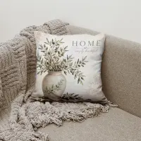Pernă decorativă – Vaz cu ramuri de măslin – 5621 - Pernă decorativă – Vaz cu ramuri de măslin – 5621
