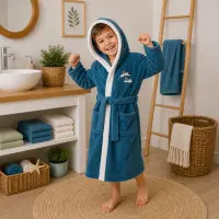 Halat pentru copii Sunny - petrol - 7/8 ani - Halat pentru copii Sunny - petrol - 7/8 ani