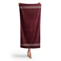 Prosop de plaja cu motiv – Bordo - Prosop de plaja cu motiv – Bordo