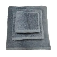 Prosop de baie uni 'LOTUS' – set de 3 bucăți – culoare denim - Prosop de baie uni 'LOTUS' – set de 3 bucăți – culoare denim