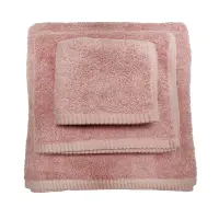 Prosop de baie uni 'LOTUS' – set de 3 bucăți – culoare roz pudrat - Prosop de baie uni 'LOTUS' – set de 3 bucăți – culoare roz pudrat