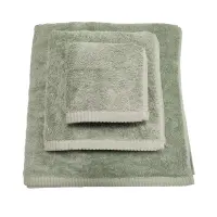 Prosop de baie uni 'LOTUS' – set de 3 bucăți – culoare verde - Prosop de baie uni 'LOTUS' – set de 3 bucăți – culoare verde