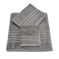 Prosop de baie uni 'VIVA', set de 3 bucăți - gri - Prosop de baie uni 'VIVA', set de 3 bucăți - gri