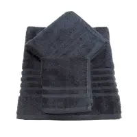 Prosop de baie uni 'VIVA', set de 3 bucăți - Albastru inchis - Prosop de baie uni 'VIVA', set de 3 bucăți - Albastru inchis