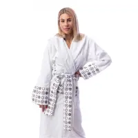 Halat Boucle MS imprimeu - Crema - dama - 1867 | Halat Boucle MS imprimeu - Crema - dama - 1867