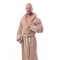 Halat Boucle MS imprimeu - Capucino - barbaţi - 33 | Halat Boucle MS imprimeu - Capucino - barbaţi - 33
