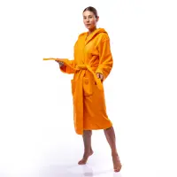 Halat Unicolor Lux - Oranj - dama - 1588 | Halat Unicolor Lux - Oranj - dama - 1588