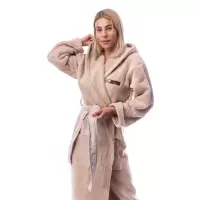 Halat Microbumbac - Capucino - dama - 163 | Halat Microbumbac - Capucino - dama - 163