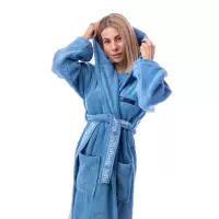 Halat Microbumbac - denim - dama - 223 | Halat Microbumbac - denim - dama - 223