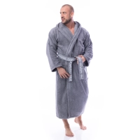 Halat Microbumbac - Gri - barbaţi - Halat Microbumbac - Gri - barbaţi