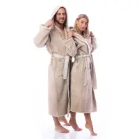 Halat Microbumbac - Bej deschis - barbaţi - Halat Microbumbac - Bej deschis - barbaţi
