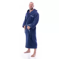 Halat Microbumbac - Albastru inchis - barbaţi - Halat Microbumbac - Albastru inchis - barbaţi