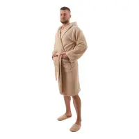 Halat Rips – scurt – Capucino – bărbați - Halat Rips – scurt – Capucino – bărbați
