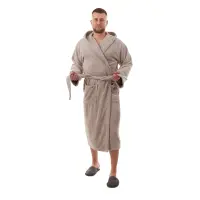 Halat Rips – Gri deschis – bărbați - 3692 | Halat Rips – Gri deschis – bărbați - 3692