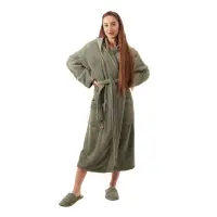 Halat Sevi logo - MS - verde închis - damă - 3742 | Halat Sevi logo - MS - verde închis - damă - 3742