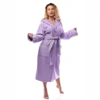 Halat Waffle Lux - Mov inchis - dama - 2501 | Halat Waffle Lux - Mov inchis - dama - 2501