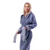 Halat Waffle Lux - Gri inchis - dama - 1845 | Halat Waffle Lux - Gri inchis - dama - 1845
