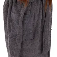 Halat JACQUARD – MS – Gri – damă - 3514 | Halat JACQUARD – MS – Gri – damă - 3514