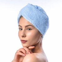 Turban de cap din prosop - albastru - Turban de cap din prosop - albastru