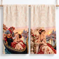Set de prosoape imprimate 30×50 cm, în cutie cadou „Romanță italiană“ - 4487 | Set de prosoape imprimate 30×50 cm, în cutie cadou „Romanță italiană“ - 4487