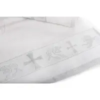 Prosop pentru botez cu fire de argint țesute - 1760 | Prosop pentru botez cu fire de argint țesute - 1760