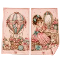 Colecția de prosoape din bumbac „Poveste romantică” – 30x50 cm, în cutie – 5636 - 4143 | Colecția de prosoape din bumbac „Poveste romantică” – 30x50 cm, în cutie – 5636 - 4143