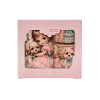 Colecția de prosoape din bumbac „Poveste romantică” – 30x50 cm, în cutie – 5637 - 4144 | Colecția de prosoape din bumbac „Poveste romantică” – 30x50 cm, în cutie – 5637 - 4144