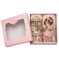 Colecția de prosoape din bumbac „Poveste romantică” – 30x50 cm, în cutie – 5637 - 4145 | Colecția de prosoape din bumbac „Poveste romantică” – 30x50 cm, în cutie – 5637 - 4145