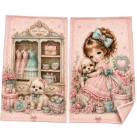 Colecția de prosoape din bumbac „Poveste romantică” – 30x50 cm, în cutie – 5637 - 4146 | Colecția de prosoape din bumbac „Poveste romantică” – 30x50 cm, în cutie – 5637 - 4146