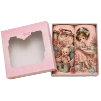 Colecția de prosoape din bumbac „Poveste romantică” – 30x50 cm, în cutie – 5638 - 4148 | Colecția de prosoape din bumbac „Poveste romantică” – 30x50 cm, în cutie – 5638 - 4148