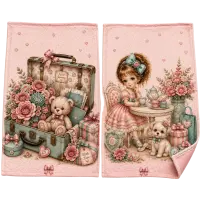 Colecția de prosoape din bumbac „Poveste romantică” – 30x50 cm, în cutie – 5638 - 4149 | Colecția de prosoape din bumbac „Poveste romantică” – 30x50 cm, în cutie – 5638 - 4149